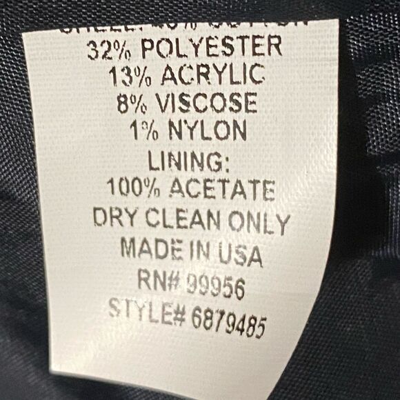 Shoshanna Women’s Angela Shift Navy White Metallic Tweed Dress Classic Size 0 - Picture 12 of 16